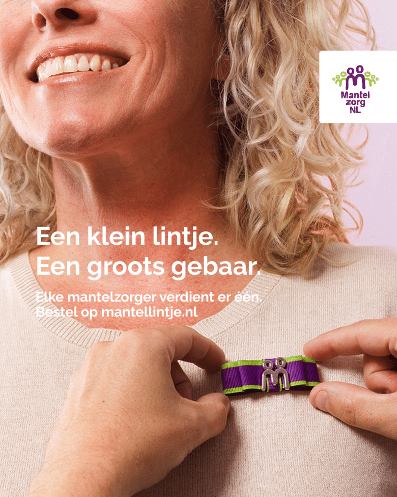 Elke mantelzorger verdient een mantellintje. Bestel op mantellintje.nl