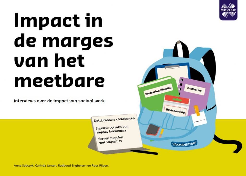 Voorkant interviewbundel Movisie: Impact in de marges van het meetbare